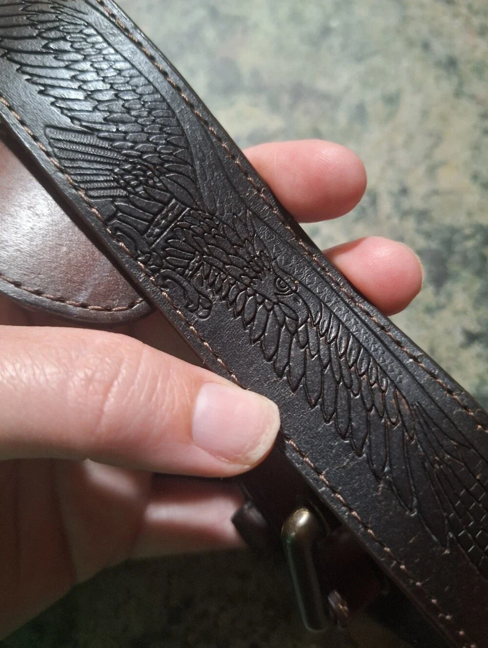 [[Levi's]] Kids Embossed Leather Eagle Belt